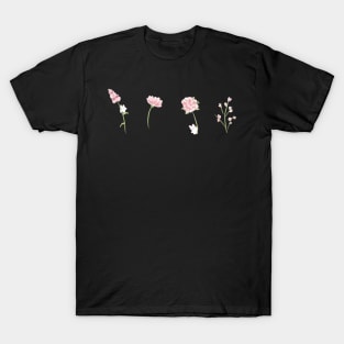 Pink flower Bunnies T-Shirt